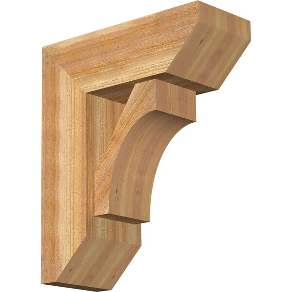 Ekena Millwork Westlake Slat Rough Sawn Bracket w/ Offset Brace, Western Red Cedar, 8"W x 20"D x 24"H BKT0806X20X24WTL06RWR - main